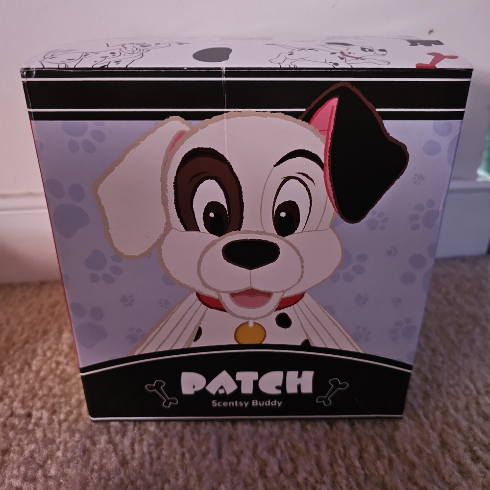 Scentsy Patch Dog Toy - Black, White, Red, and Brown